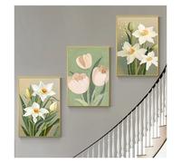 ASDFGHT Cuadros Decorativos Pared Cuadros, Decoración de Pared Moderna, Tríptico de Escalera, Para Entrada, Pasillo (Color : Q, Size : 50x70x2.5cm)