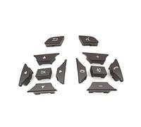 ASDGH Botón del volante coche, for Benz, CE GLK A Clase W204 X204 W212 W218 W156 W246 Cubierta interruptor de control Interruptor de control de dirección del tablero(BLACK Moka)