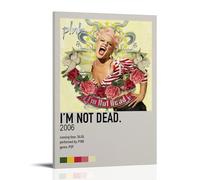 ASDGHIAWEUWQ Póster de arte moderno y retro con texto en inglés "I'm Not Dead" (60 x 90 cm), estilo marco