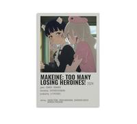 ASDGHIAWEUWQ Póster de arte moderno y retro con texto en inglés «Too Many Losing Heroines!» para pared, 20 x 30 cm, estilo sin marco