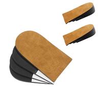 ASDIIT - Juego de 2 talonetas ajustables, color marrón, suela elevadora para hombre y mujer, suela antideslizante de 4 capas para piernas irregulares (talla M)