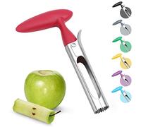 Asdirne Apple Corer, Apple Corer Remover with ABS Handle, Serrated Stainless Steel Blade, 17.5cm red