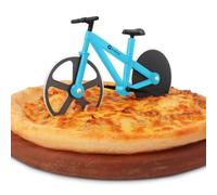 Asdirne Cortador de pizza, rueda de acero inoxidable, cuchillas antiadherentes, diseño de bicicleta, para pizza, panqueques, pasteles y panes