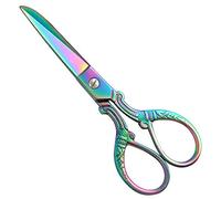 Asdirne Tijeras de Tela Pequeñas de Sastre, Acero Inoxidable Resistentes, Ultra Afiladas de Modista, 13 cm, Arcoíris