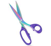 Asdirne Tijeras de tela, tijeras de corte y confección con acero inoxidable chapado en titanio resistente, tijeras de sastre para cortar telas y cuero, morado, 10 pulgadas