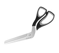 Asdirne, Tijeras para cortar pizza, con hoja afilada de acero inoxidable, para uso alimentario, con mango suave, multifunción, 27 cm, color negro