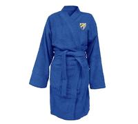 ASDITEX Albornoz Málaga CF, 100% Algodón, Unisex, Azul, Estilo Deportivo (FR/ES, Letras, S, XXL, Regular, Regular, XXL, AZUL)