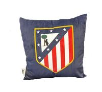 ASDITEX Cojín Velvet Terciopelo Atlético de Madrid 45 cm x 45 cm Aprox. (Incluye Relleno)