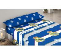 ASDITEX Juego DE SÁBANAS TÉRMICAS Real Madrid CORALINA - 090 cm., Blanco