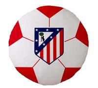ASDITEX Productos Oficiales Cojín Balón 50 cm x 50 cm Aprox (Blanco, 50cm x 50cm Aprox., Atlético de Madrid)