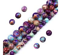 ASDJHFABKY 108 cuentas redondas sueltas de turquesa roja natural de 6 mm para hacer joyas, 6 mm, Nailon Piedra