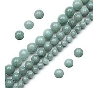 ASDJHFABKY 108 cuentas redondas sueltas de turquesa roja natural de 6 mm para hacer joyas, 6 mm, Nailon Piedra