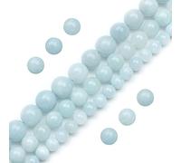 ASDJHFABKY 108 cuentas redondas sueltas de turquesa roja natural de 6 mm para hacer joyas, 8mm, Nailon Piedra