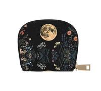 ASDJHFABKY Nature Scenery - Bolsa de piel con diseño de flores azules y blancas, diseño floral en florero, paquete de tarjetas para viajeros activos, para tarjetas de tránsito e identificaciones de