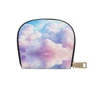 ASDJHFABKY Nature Scenery - Bolsa de piel con diseño de flores azules y blancas, diseño floral en florero, paquete de tarjetas para viajeros activos, para tarjetas de tránsito e identificaciones de