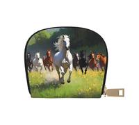 ASDJHFABKY Nature Scenery - Bolsa de piel con diseño de flores azules y blancas, diseño floral en florero, paquete de tarjetas para viajeros activos, para tarjetas de tránsito e identificaciones de