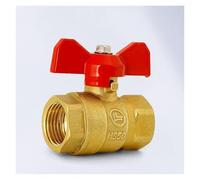 ASDJKL Hardware Fittings - Válvula de bola de latón macho a hembra BSPP de 1/4 pulgadas, 3/8 pulgadas, 1/2 pulgadas, 3/4 pulgadas, válvula de bola de cierre de latón con mango de mariposa rojo y azul