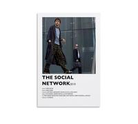 ASDJWAUEYWEH Póster de The Social Network en lienzo para decoración de pared, arte vintage, decoración estética para sala de estar, dormitorio, 40 x 60 cm, estilo sin marco