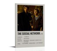 ASDJWAUEYWEH Póster de The Social Network, lienzo decorativo para pared, arte vintage, decoración estética para sala de estar, dormitorio, 60 x 90 cm, estilo marco