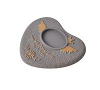 ASDMAOE Lápida para Mascotas, Regalo de Pérdida de Mascota, Piedra Conmemorativa para Perro, Regalo Conmemorativo para un Perro Perdido(Angel Heart - Gray)