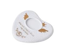 ASDMAOE Lápida para Mascotas, Regalo de Pérdida de Mascota, Piedra Conmemorativa para Perro, Regalo Conmemorativo para un Perro Perdido(Angel Heart - White)