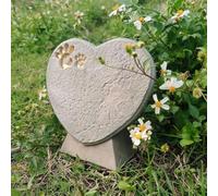 ASDMAOE Piedra Conmemorativa para Mascotas, Pata de Perro o Gato, Regalo para la Pérdida de Una Mascota, Ideal para Decorar el Jardín y el Camino al Aire Libre.(Mossy Green)