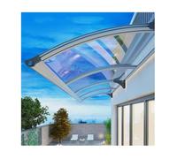 ASDQWER Marquesina para Puerta de Entrada，toldo for Puerta con Fregadero Grande, Cubierta de policarbonato, protección contra la Lluvia y la Nieve, lámina Hueca, autolimpiante(100x300cm/39x118in)