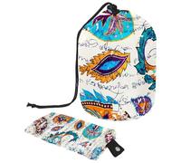 asebiunh - Bolsa de maquillaje grande con cordón, diseño vintage de cachemira india, bolsa de cosméticos de viaje, bolsa organizadora de maquillaje portátil, multicolor, 9.9x6.9in/25.2x17.6cm