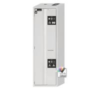 Asecos K-Phoenix-90 - Armario de Seguridad con Divisor Central Horizontal, Puerta Plegable, Tope para Puerta Izquierda, Color Gris Claro, 596 mm de Ancho, 616 mm de Profundidad, 1968 mm de Altura