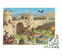 Asedio del Castillo El CID Puzzle De Madera Impermeable DIY Puzzles De 1000 Piezas Regalos para Adultos Imposible Rompecabezas Juegos Desafiantes