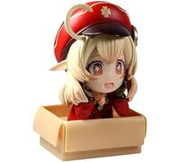 ASEDRFY 11,5 cm Genshin Impact Klee Hu Tao PVC Figura de acción coleccionable de PVC, multicolor (color: negro)