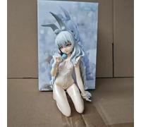ASEDRFY Le Malin - Figura de acción de conejo blanco perezoso arrodillado Ver modelo de escritorio, 16 cm