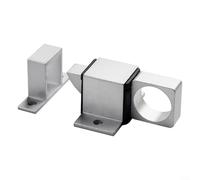 Asegura fácilmente tus puertas con un avanzado mecanismo de cerrojo de aleación de aluminio con resorte (gris)