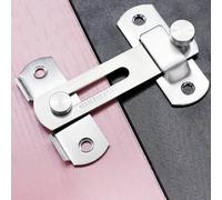 Asegura tu hogar con cerrojos y pestillo de acero inoxidable, para puertas de granero y aplicaciones deslizantes (plateado)