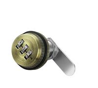 Asegura tus pertenencias con una caja de cerradura de combinación de 3 dígitos diseñada para armarios y cajones, material de aleación de zinc (bronce verde)