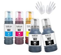 ASEKER 102 Tinta Múltiple Compatible para Epson ET-2750 ET-2751 ET-2756 | 7500 páginas,Compatible para Epson EcoTank ET-2750 ET-2751 ET-2756 ET-2850 ET-2851 ET-2856 ET-3700 ET-3750 ET-4500 ET-4850