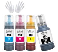 ASEKER 113 Tinta Compatible para Epson EcoTank ET-5150 ET-5800 Impresora | 4-Múltiple Compatible para ET-5160 ET-5170 ET-5850 ET-5880 ET-16150 ET-16600 ET-16650 ET-16680 Pro ET-5800 ET-5850 ET-5880