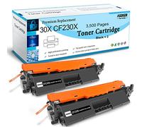 ASEKER 2 Negro Compatible 30X CF230X ( 30A CF230A Tóner Cartucho con Chip 3,500 Páginas para HP Laserjet Pro M203d M203dn M203dw, MFP M227fdn M227fdw M227sdn M227d Impresora
