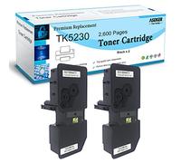 ASEKER Cartucho de tóner Compatible TK5230 TK-5230 para Kyocera Ecosys M5521cdn M5521cdw P5021 P5021cdn P5021cdw, 2600 páginas impresoras, TK5230K (Negro, Paquete de 2)