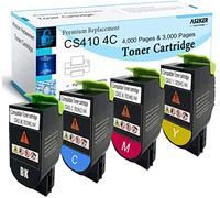 ASEKER Compatibile CS310 CS410 CS510 Cartuccia Toner para Lexmark CS310dn CS310dtn CS410n CS410dn CS410dtn CS510de CS510dte 4000 pagine 70C2HK0 70C2HC0 70C2HM0 (BK/CMY)