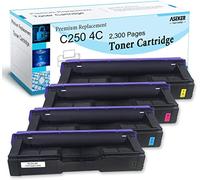 ASEKER Compatible Cartuchos de Tóner para Ricoh SP C250 C250DN C250E C250SF C250SFw C261SFN C261SFNW C261DNW Impresoras, Alto Rendimiento 2300 Páginas, 407539 407540 407541 407542 (BK/C/M/Y)