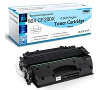 ASEKER Compatible Tóner Cartucho 80X CF280X 80A CF280A para HP Laserjet Pro 400 M401a M401d M401dn M401dne M401dw MFP M425dn M425dw Impresora, Alto Rendimiento 6900 Páginas (80X CF280X Negro)