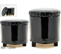 Asekible - Jgo 2 taburetes redondos, color negros (disponible en varios colores)