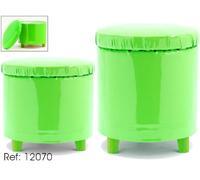 Asekible - Jgo 2 taburetes redondos, color verdes (disponible en varios colores)