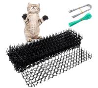 Aselected 12 Alfombrillas antipinchos para Gatos de 13 x 49 cm con Pinchos, repelentes de Gatos con Picos de tapón de excavación, determinantes de Gatos para Interiores y Exteriores, jardín, Valla