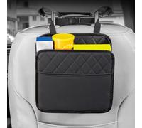 ASelected 2 bolsas colgantes para asiento de coche, organizador de asiento trasero de cuero y asiento trasero de almacenamiento, ahorro de espacio, accesorios de coche, organizador de caja de