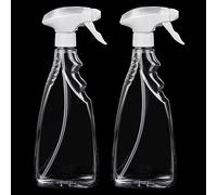 ASelected 2 botellas de spray de plástico vacías transparentes de 500 ml para limpieza de jardinería, ambientador para el cabello