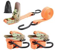ASelected 2 Correas tensoras de 2,5 cm x 3 m (Naranja)