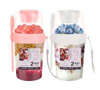ASelected 2 vasos de yogur