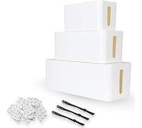 ASelected 3 Piezas Organizador Cables Plástico Organizador de Cables